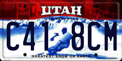 UT license plate C418CM