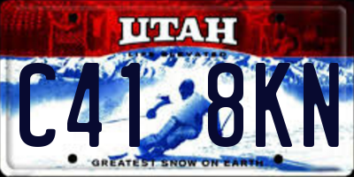 UT license plate C418KN