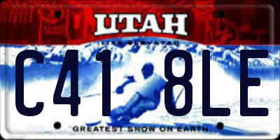 UT license plate C418LE
