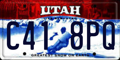UT license plate C418PQ