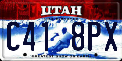UT license plate C418PX