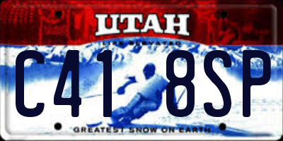UT license plate C418SP