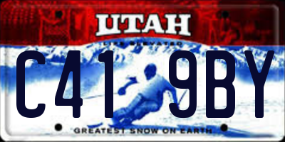 UT license plate C419BY