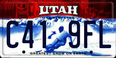 UT license plate C419FL