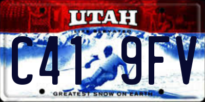 UT license plate C419FV