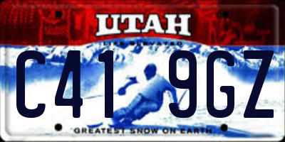 UT license plate C419GZ