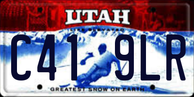 UT license plate C419LR