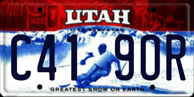 UT license plate C419OR