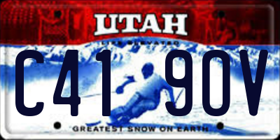 UT license plate C419OV
