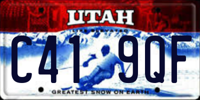 UT license plate C419QF