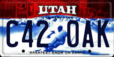 UT license plate C420AK