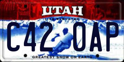 UT license plate C420AP