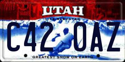 UT license plate C420AZ