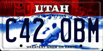 UT license plate C420BM