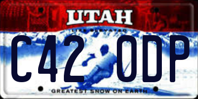 UT license plate C420DP