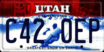 UT license plate C420EP