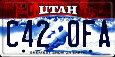 UT license plate C420FA