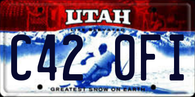 UT license plate C420FI