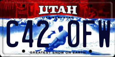 UT license plate C420FW