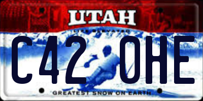 UT license plate C420HE