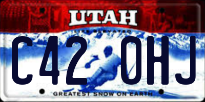 UT license plate C420HJ