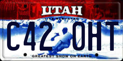 UT license plate C420HT