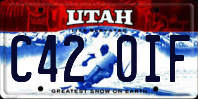 UT license plate C420IF