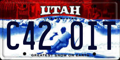 UT license plate C420IT