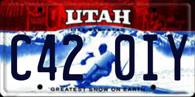 UT license plate C420IY