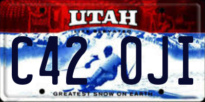 UT license plate C420JI