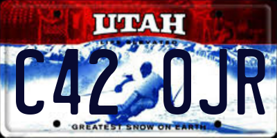 UT license plate C420JR