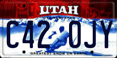 UT license plate C420JY