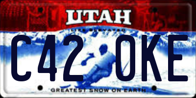 UT license plate C420KE