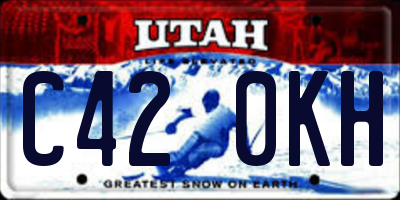 UT license plate C420KH