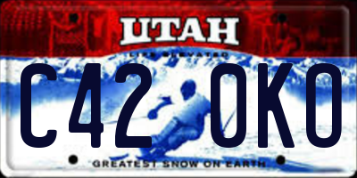 UT license plate C420KO
