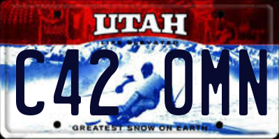 UT license plate C420MN