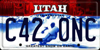 UT license plate C420NC