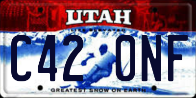 UT license plate C420NF