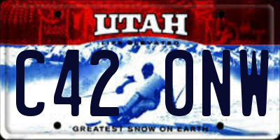 UT license plate C420NW