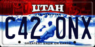 UT license plate C420NX