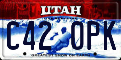 UT license plate C420PK