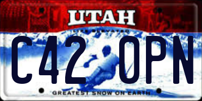 UT license plate C420PN