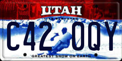 UT license plate C420QY
