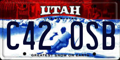 UT license plate C420SB