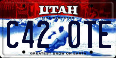 UT license plate C420TE