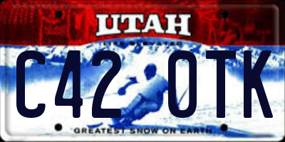 UT license plate C420TK