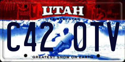 UT license plate C420TV