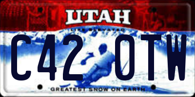 UT license plate C420TW