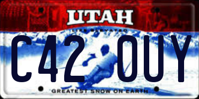UT license plate C420UY