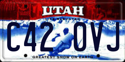 UT license plate C420VJ